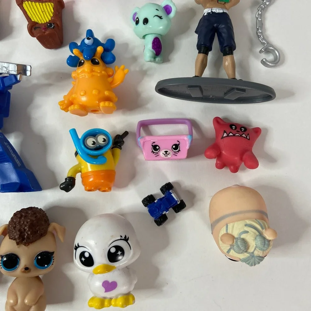 26 Mixed Mini Figure Lot Disney Star Wars Transformer John Cena Shopkins Minions